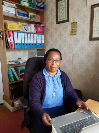 Sister Immaculata, the Mission Development Officer. Taken in the Mission Development Office in Dublin.  Sister Immaculata, the Mission Development Officer. Taken in the Mission Development Office in Dublin.